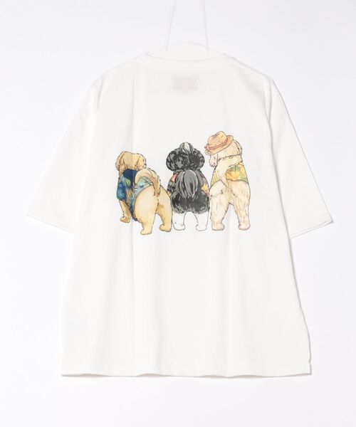 CORISCO(コリスコ)の「アニマルリゾート柄Tシャツ(M1)(Tシャツ/カットソー・メンズ・ホワイト系1/ホワイト系2/グレー系2/ブラック系2/オートミール/キナリ/グレー系1/ブラック系1・MEDIUM/LARGE/X-LARGE)」の9枚目の写真