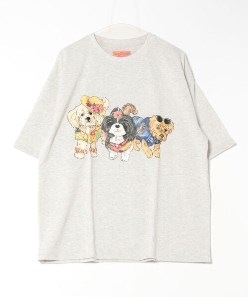 CORISCO(コリスコ)の「アニマルリゾート柄Tシャツ(M1)(Tシャツ/カットソー・メンズ・ホワイト系1/ホワイト系2/グレー系2/ブラック系2/オートミール/キナリ/グレー系1/ブラック系1・MEDIUM/LARGE/X-LARGE)」の17枚目の写真