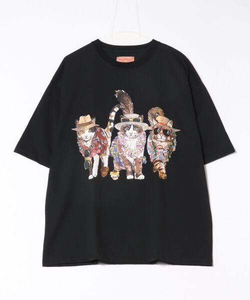 CORISCO(コリスコ)の「アニマルリゾート柄Tシャツ(M1)(Tシャツ/カットソー・メンズ・ホワイト系1/ホワイト系2/グレー系2/ブラック系2/オートミール/キナリ/グレー系1/ブラック系1・MEDIUM/LARGE/X-LARGE)」の20枚目の写真
