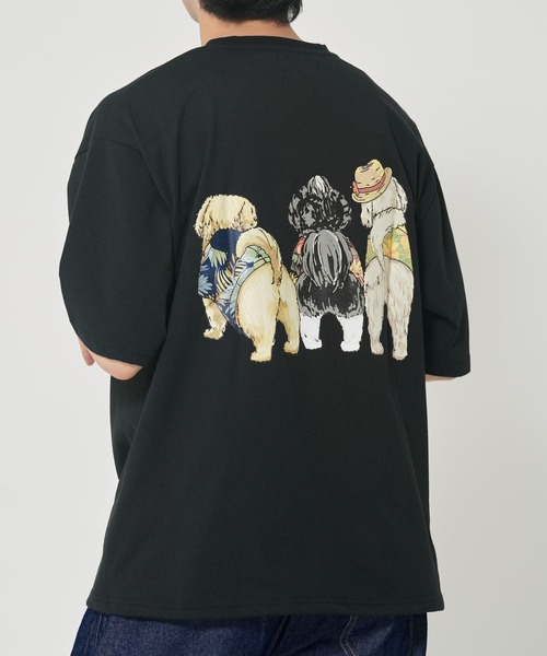 CORISCO(コリスコ)の「アニマルリゾート柄Tシャツ(M1)(Tシャツ/カットソー・メンズ・ホワイト系1/ホワイト系2/グレー系2/ブラック系2/オートミール/キナリ/グレー系1/ブラック系1・MEDIUM/LARGE/X-LARGE)」の22枚目の写真