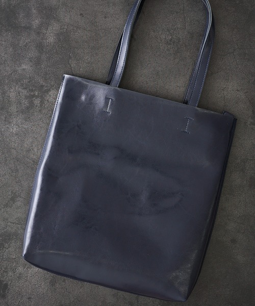 TETE HOMME(テットオム)の「スプリットレザートートバッグ(縦型)(ビジネスバッグ・メンズ・グレー/ブラウン系1/ネイビー/ブラック/ブラウン・FREE)」の5枚目の写真