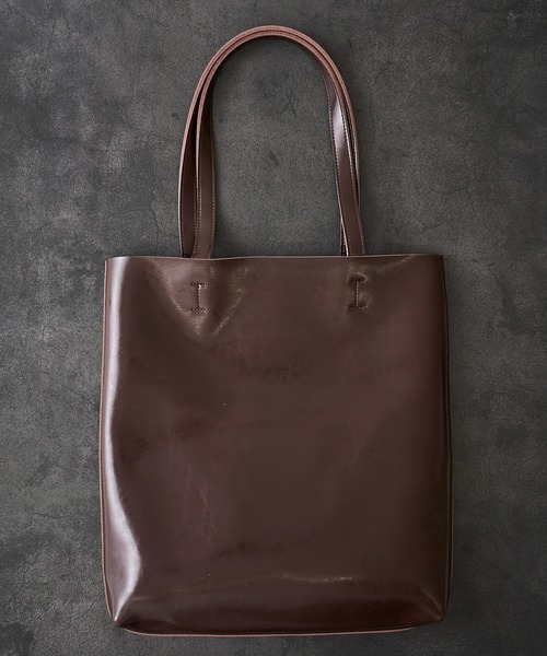 TETE HOMME(テットオム)の「スプリットレザートートバッグ(縦型)(ビジネスバッグ・メンズ・グレー/ブラウン系1/ネイビー/ブラック/ブラウン・FREE)」の8枚目の写真