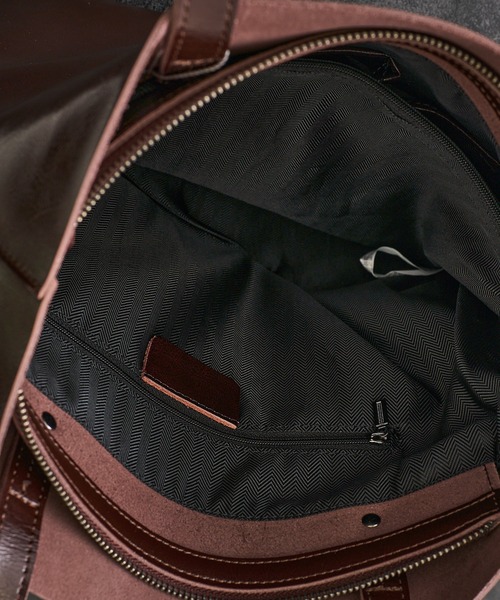 TETE HOMME(テットオム)の「スプリットレザートートバッグ(縦型)(ビジネスバッグ・メンズ・グレー/ブラウン系1/ネイビー/ブラック/ブラウン・FREE)」の11枚目の写真