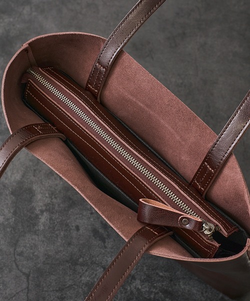 TETE HOMME(テットオム)の「スプリットレザートートバッグ(縦型)(ビジネスバッグ・メンズ・グレー/ブラウン系1/ネイビー/ブラック/ブラウン・FREE)」の15枚目の写真