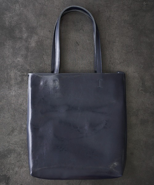 TETE HOMME(テットオム)の「スプリットレザートートバッグ(縦型)(ビジネスバッグ・メンズ・グレー/ブラウン系1/ネイビー/ブラック/ブラウン・FREE)」の7枚目の写真