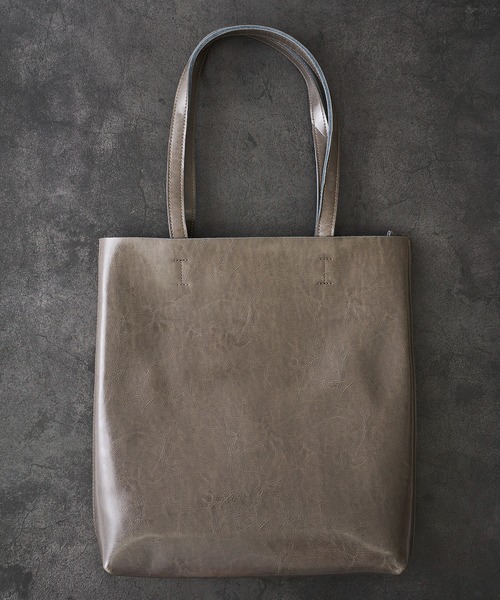 TETE HOMME(テットオム)の「スプリットレザートートバッグ(縦型)(ビジネスバッグ・メンズ・グレー/ブラウン系1/ネイビー/ブラック/ブラウン・FREE)」の22枚目の写真