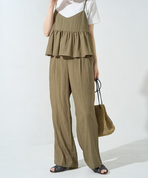 FREAK'S STORE（フリークスストア）の「限定展開　ワッシャー加工 キャミ パンツ セットアップ（セットアップ・レディース・ネイビー/ナチュラル/ブルーグリーン/ブラック/ブラウン/オレンジ・SMALL/MEDIUM）」の12枚目の写真