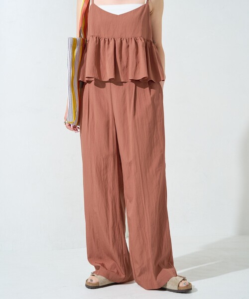 FREAK'S STORE（フリークスストア）の「限定展開　ワッシャー加工 キャミ パンツ セットアップ（セットアップ・レディース・ネイビー/ナチュラル/ブルーグリーン/ブラック/ブラウン/オレンジ・SMALL/MEDIUM）」の21枚目の写真