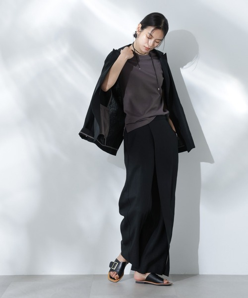 NANO universe(ナノユニバース)の「Anti Soaked(R) 汗染み防止クルーネックTシャツ(Tシャツ/カットソー・レディース・ホワイト/ブラック/カーキ/チャコール・S/M/L)」の11枚目の写真