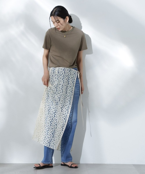 NANO universe(ナノユニバース)の「Anti Soaked(R) 汗染み防止クルーネックTシャツ(Tシャツ/カットソー・レディース・ホワイト/ブラック/カーキ/チャコール・S/M/L)」の15枚目の写真