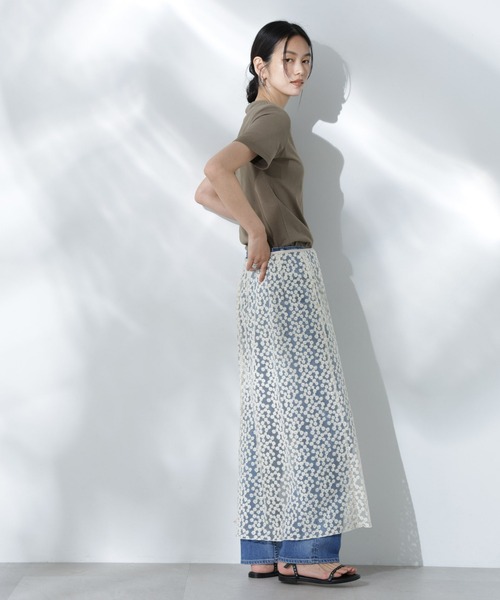 NANO universe(ナノユニバース)の「Anti Soaked(R) 汗染み防止クルーネックTシャツ(Tシャツ/カットソー・レディース・ホワイト/ブラック/カーキ/チャコール・S/M/L)」の17枚目の写真