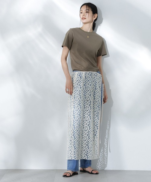 NANO universe(ナノユニバース)の「Anti Soaked(R) 汗染み防止クルーネックTシャツ(Tシャツ/カットソー・レディース・ホワイト/ブラック/カーキ/チャコール・S/M/L)」の18枚目の写真