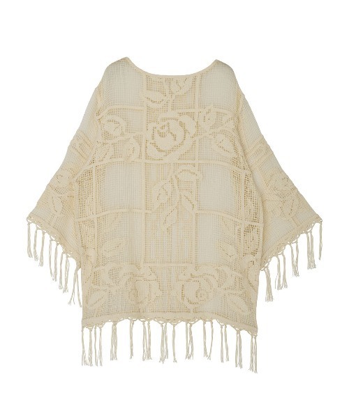 ま*ー様 ameri MEDI LOOSE MESH FLOWER KNIT T MEDI LOOSE MESH FLOWER KNIT TOPS（Tシャツ/カットソー