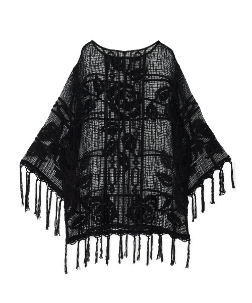 トップス MEDI LOOSE MESH FLOWER KNIT TOPS セール】MEDI LOOSE MESH FLOWER KNIT TOPS（Tシャツ/カットソー