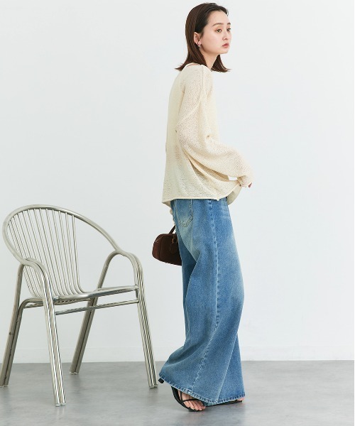 ad thie（アドティエ）の「シアーメッシュ ルーズニットプルオーバー（ニット/セーター・レディース・ベージュ/チャコール/アイボリー/ブラック・FREE）」の11枚目の写真
