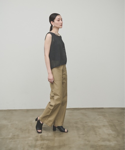 Lutim by u（ルチバイユー）の「Mesh Knit Vest / メッシュニットベスト（ベスト・レディース・チャコールグレー/ナチュラル/ホワイト・FREE）」の15枚目の写真