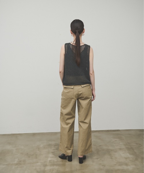 Lutim by u（ルチバイユー）の「Mesh Knit Vest / メッシュニットベスト（ベスト・レディース・チャコールグレー/ナチュラル/ホワイト・FREE）」の16枚目の写真