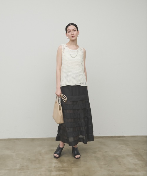 anotheryouthアナザーユース ボーダーメッシュニット ベスト 韓国 Mesh Knit Vest / メッシュニットベスト（ベスト）｜Lutim by u