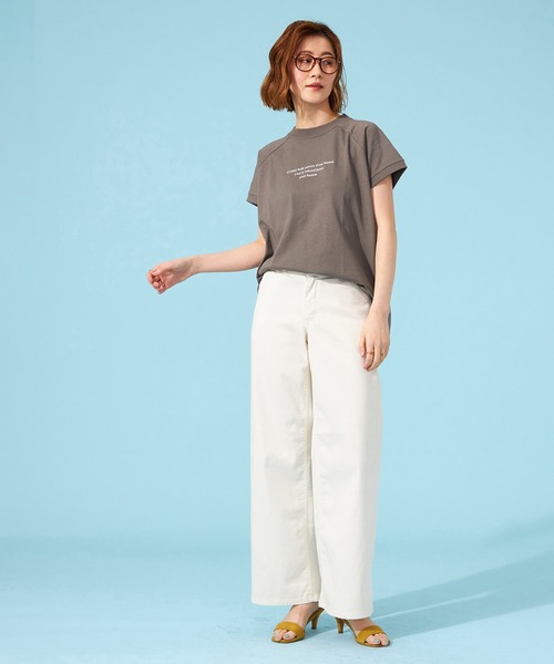 SOMETHING(サムシング)の「SOMETHING SUMMER COOL 涼しいセミワイドデニムパンツ【涼】【2025年モデル】(デニムパンツ・レディース・アイボリー/ライトカーキ/ダークインディゴブルー/ライトインディゴブルー・SMALL/X-SMALL/MEDIUM/LARGE)」の20枚目の写真
