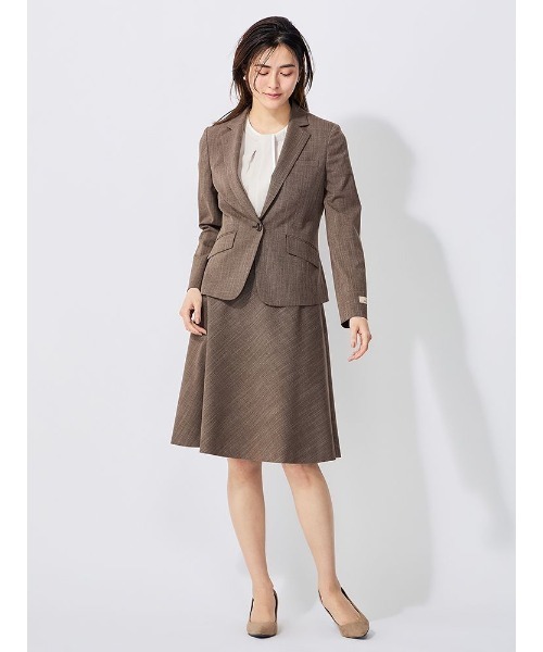 Perfect Suit FActory（パーフェクトスーツファクトリー）の「ボウタイ　配色ブラウス　オフホワイト/ベージュ/ブラウン/グリーン（シャツ/ブラウス・レディース・オフホワイト/ライトグリーン/ベージュ/ダークブラウン・S/M/L）」の10枚目の写真