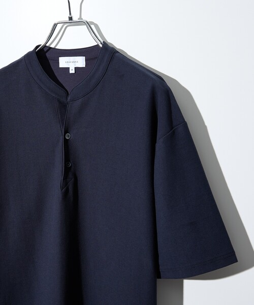 ABAHOUSE（アバハウス）の「【接触冷感】Vネック スキッパーTシャツ/ヘンリーネック/COVEROSS(R)（Tシャツ/カットソー・メンズ・ホワイト/ブラック/カーキ/ネイビー/チャコールグレー・44/48/46）」の5枚目の写真