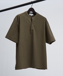 【接触冷感】Vネック スキッパーTシャツ/ヘンリーネック/COVEROSS(R)