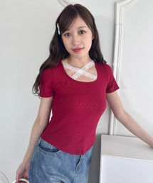 Tシャツ/カットソー（レッド/赤色系・レース）ファッション通販 - ZOZOTOWN