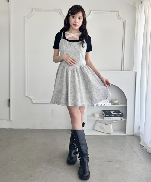 セール】フロントクロスレーストップス（Tシャツ/カットソー）｜Loueme