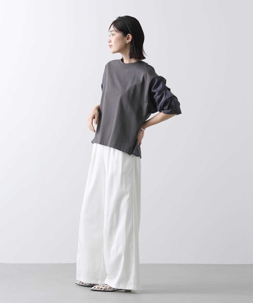 Gready Brilliant（グレディブリリアン）の「シアータックパフカットソー（Tシャツ/カットソー・レディース・ピンク/チャコールグレー・FREE）」の4枚目の写真