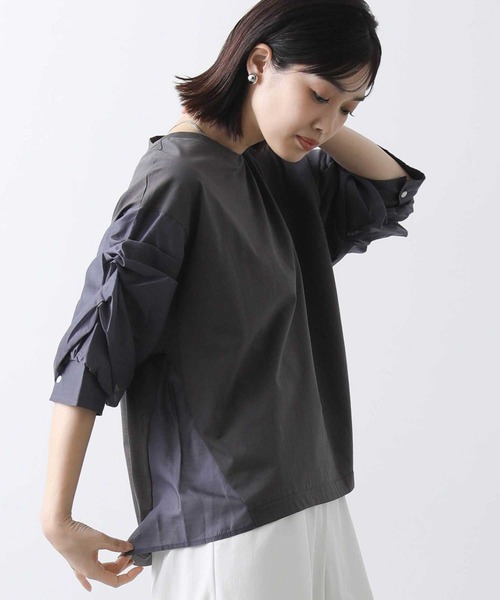 Gready Brilliant（グレディブリリアン）の「シアータックパフカットソー（Tシャツ/カットソー・レディース・ピンク/チャコールグレー・FREE）」の8枚目の写真