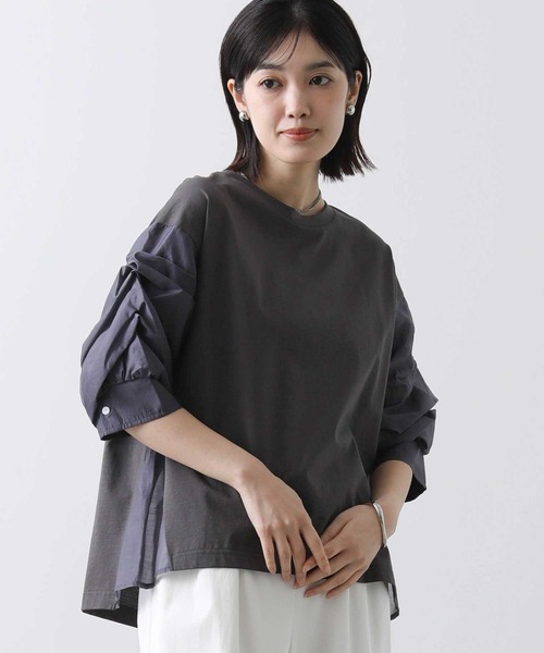 Gready Brilliant（グレディブリリアン）の「シアータックパフカットソー（Tシャツ/カットソー・レディース・ピンク/チャコールグレー・FREE）」の10枚目の写真