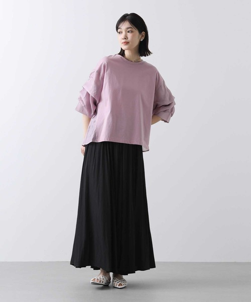 Gready Brilliant（グレディブリリアン）の「シアータックパフカットソー（Tシャツ/カットソー・レディース・ピンク/チャコールグレー・FREE）」の14枚目の写真
