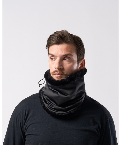 wjk(ダヴルジェイケイ)の「combi neck warmer(ネックウォーマー/スヌード・メンズ・ネイビー/ブラック・FREE)」の1枚目の写真