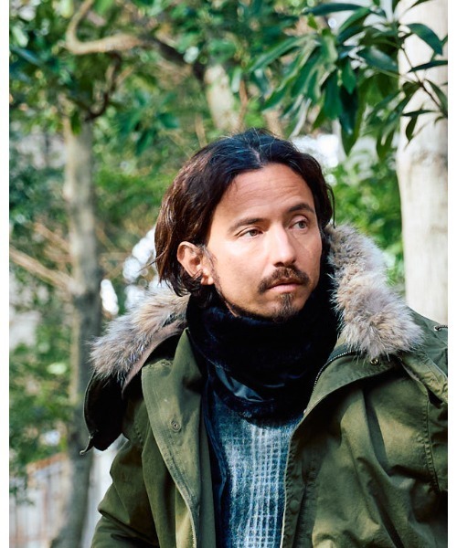 wjk(ダヴルジェイケイ)の「combi neck warmer(ネックウォーマー/スヌード・メンズ・ネイビー/ブラック・FREE)」の3枚目の写真