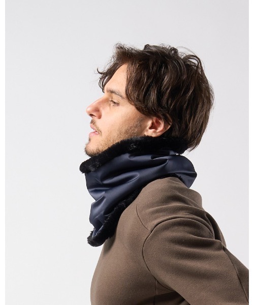 wjk(ダヴルジェイケイ)の「combi neck warmer(ネックウォーマー/スヌード・メンズ・ネイビー/ブラック・FREE)」の6枚目の写真