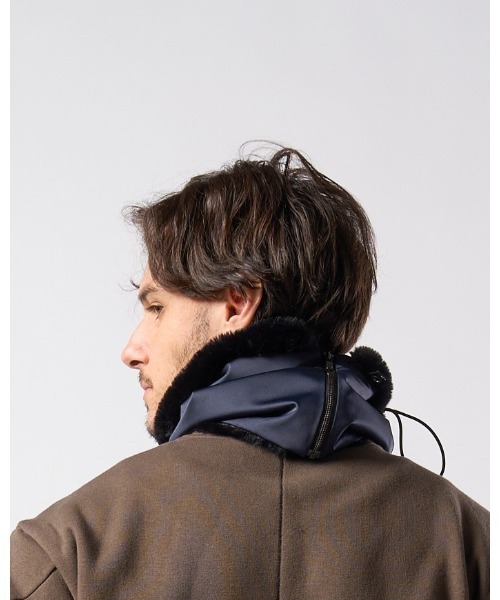 wjk(ダヴルジェイケイ)の「combi neck warmer(ネックウォーマー/スヌード・メンズ・ネイビー/ブラック・FREE)」の7枚目の写真