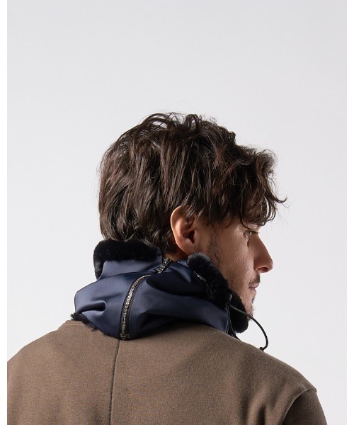 wjk(ダヴルジェイケイ)の「combi neck warmer(ネックウォーマー/スヌード・メンズ・ネイビー/ブラック・FREE)」の8枚目の写真