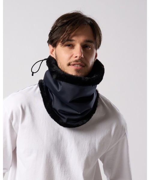 wjk（ダヴルジェイケイ）の「combi neck warmer（ネックウォーマー/スヌード・メンズ・ネイビー/ブラック・FREE）」の7枚目の写真