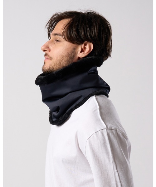 wjk（ダヴルジェイケイ）の「combi neck warmer（ネックウォーマー/スヌード・メンズ・ネイビー/ブラック・FREE）」の8枚目の写真