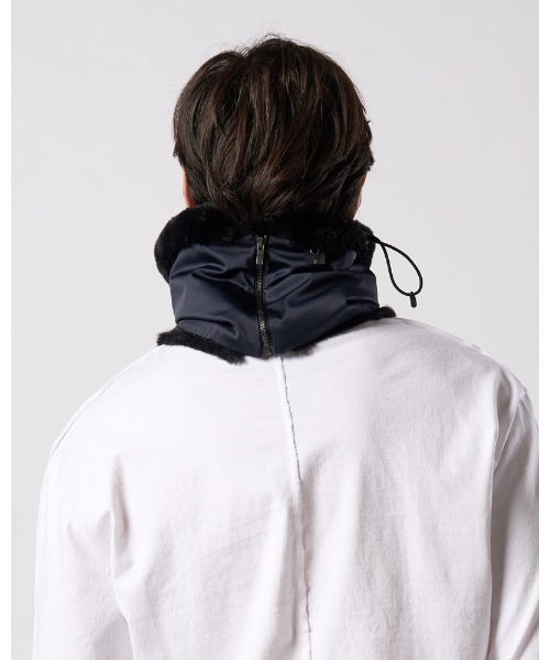 wjk（ダヴルジェイケイ）の「combi neck warmer（ネックウォーマー/スヌード・メンズ・ネイビー/ブラック・FREE）」の9枚目の写真