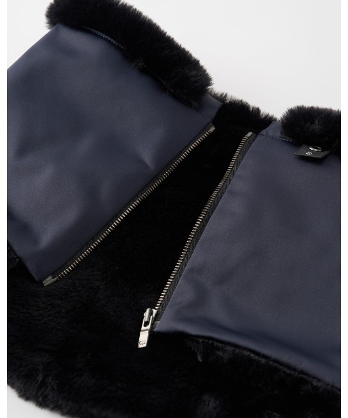wjk（ダヴルジェイケイ）の「combi neck warmer（ネックウォーマー/スヌード・メンズ・ネイビー/ブラック・FREE）」の12枚目の写真