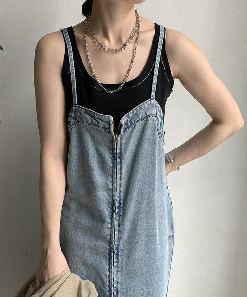 ラメステッチキャミタンク（Tシャツ/カットソー）｜DouDou