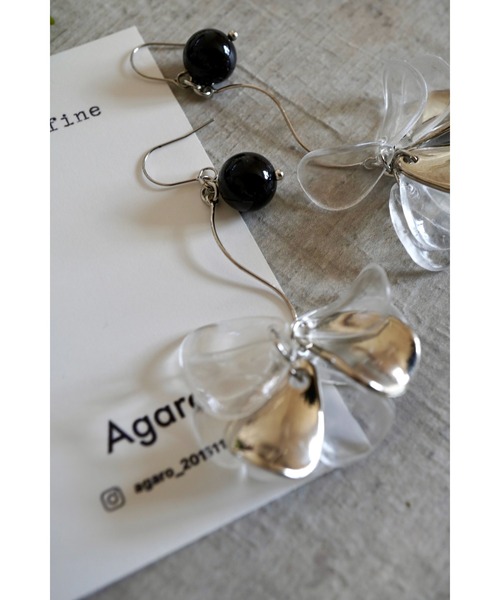 VIBGYOR(ヴィブジョー)の「【Agaro】No.93 天然石 大きめ サージカルステンレス 樹脂 ピアス(MA)(ピアス(両耳用)・メンズ・その他2/その他1/その他5/その他3・FREE)」の2枚目の写真