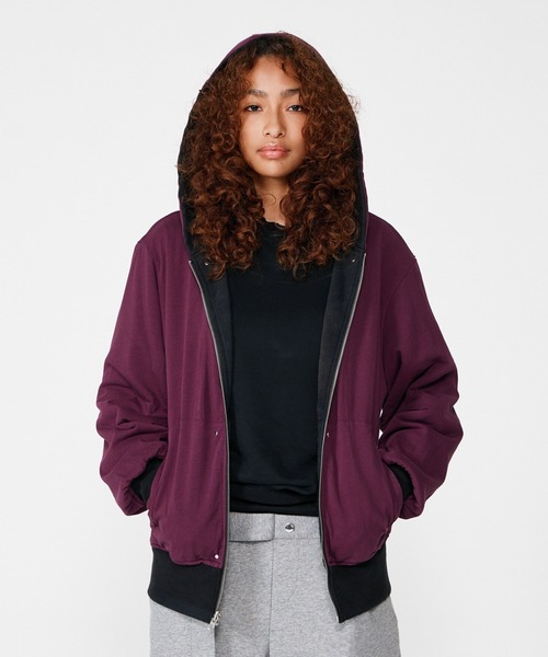 BEEDEN(ビーデン)の「BLEACH DYE REVERSIBLE PARKER(パーカー・レディース・カーキ/ブラック・FREE)」の5枚目の写真