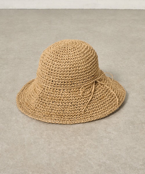COLONY 2139(コロニートゥーワンスリーナイン)の「手編みつば広ペーパーハット(ハット・レディース・ブラック/ベージュ/モカ・FREE)」の10枚目の写真