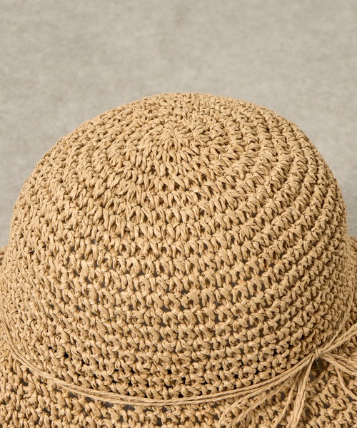 COLONY 2139(コロニートゥーワンスリーナイン)の「手編みつば広ペーパーハット(ハット・レディース・ブラック/ベージュ/モカ・FREE)」の5枚目の写真