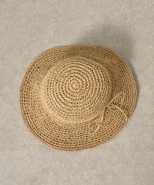 COLONY 2139(コロニートゥーワンスリーナイン)の「手編みつば広ペーパーハット(ハット・レディース・ブラック/ベージュ/モカ・FREE)」の9枚目の写真