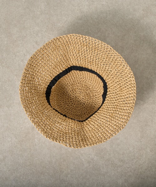 COLONY 2139(コロニートゥーワンスリーナイン)の「手編みつば広ペーパーハット(ハット・レディース・ブラック/ベージュ/モカ・FREE)」の12枚目の写真