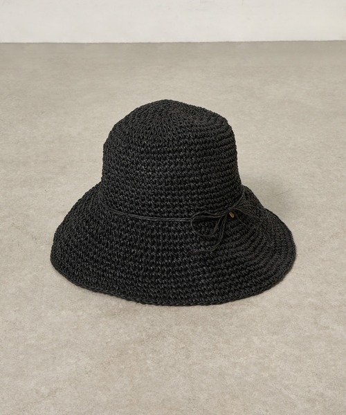 COLONY 2139(コロニートゥーワンスリーナイン)の「手編みつば広ペーパーハット(ハット・レディース・ブラック/ベージュ/モカ・FREE)」の14枚目の写真