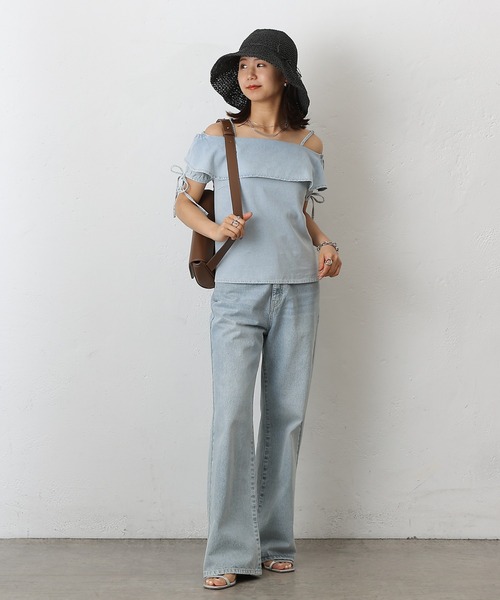 COLONY 2139(コロニートゥーワンスリーナイン)の「手編みつば広ペーパーハット(ハット・レディース・ブラック/ベージュ/モカ・FREE)」の20枚目の写真